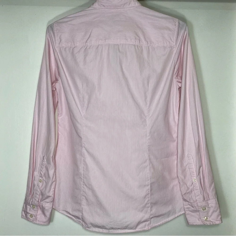 Haberdashery J. Crew 100% Cotton Pink Stripes Collar Button Up Shirts, S - Picture 3 of 8